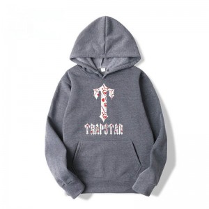 Trapstar Anime T-Flowers Pattern Hoodie Herren Grau Österreich | VL79-699