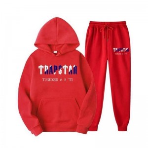 Trapstar Chenille Decoded Mit Kapuze Trainingsanzug Herren Rot Österreich | RM15-982