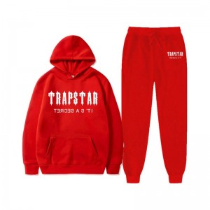 Trapstar Chenille Decoded Mit Kapuze Trainingsanzug Herren Rot Österreich | NM95-889