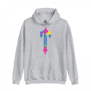 Trapstar Colorful Logo Rainbow Hoodie Herren Grau Österreich | PA34-697