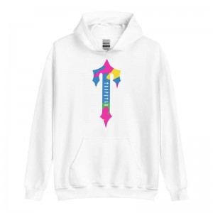 Trapstar Colorful Logo Rainbow Hoodie Herren Weiß Österreich | CA30-545