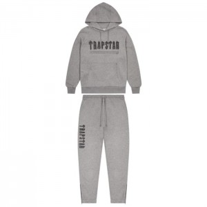 Trapstar Decoded Chenille 2.0 Hoodie Trainingsanzug Herren Grau Österreich | GD21-497