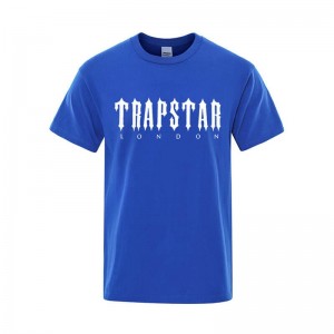 Trapstar London Letter Printed T-shirts Herren Blau Österreich | WB59-751