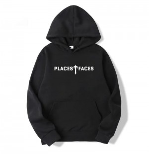 Trapstar Places Tee Faces Hoodie Herren Schwarz Österreich | MU78-182