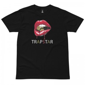 Trapstar Red Lips T-shirts Herren Rot Schwarz Österreich | HK05-882