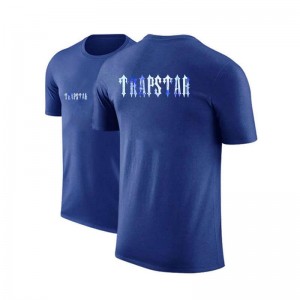 Trapstar Shorts Sleeve Round-Neck T-shirts Herren Blau Österreich | LW19-678