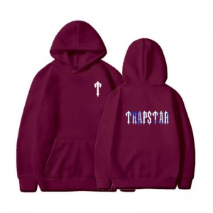 Trapstar T Pattern Hoodie Herren Bordeaux Österreich | UN45-317