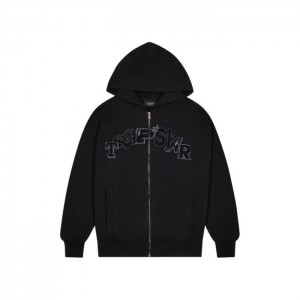 Trapstar Wildcard Chenille Zip Hoodie Herren Schwarz Österreich | SF22-680