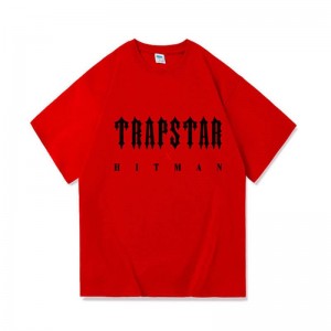 Trapstar X Hitman T-shirts Herren Rot Österreich | AH76-296