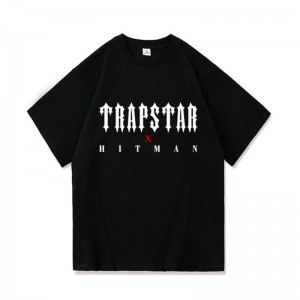 Trapstar X Hitman T-shirts Herren Schwarz Österreich | OP61-790