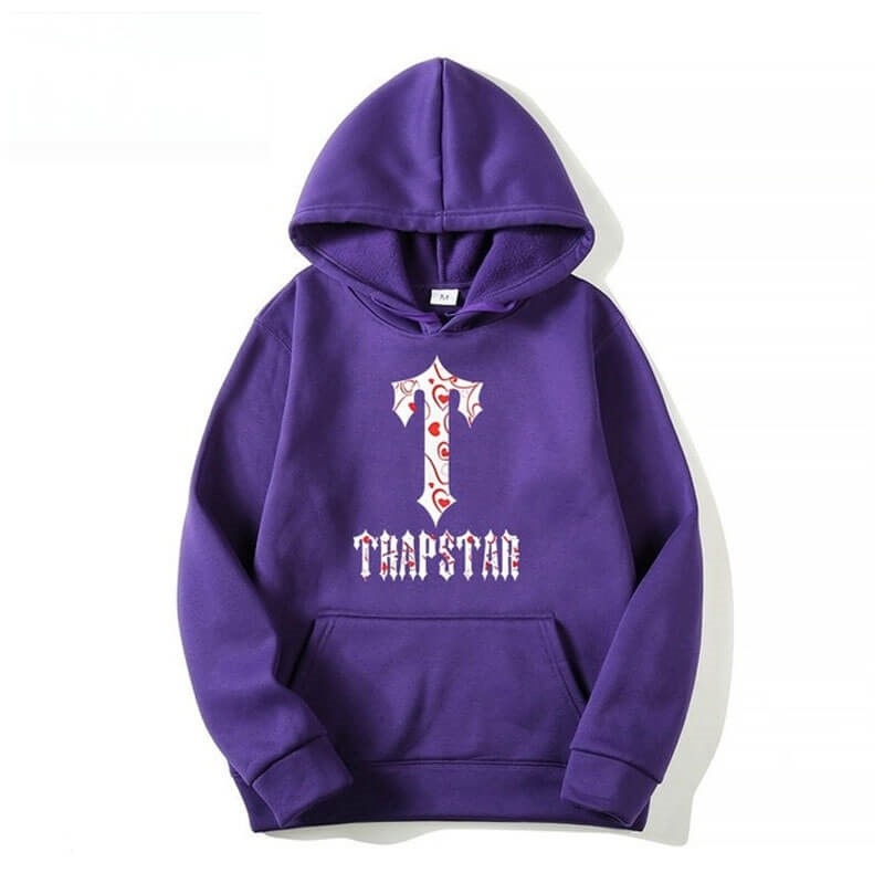 Trapstar Anime T-Flowers Pattern Hoodie Herren Lila Österreich | GY40-751