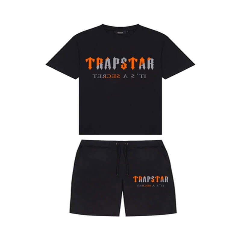 Trapstar Chenille Decoded Set Kurze Hose Herren Schwarz Österreich | AG20-527