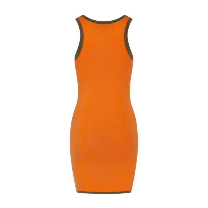 Trapstar Contrast Racer Kleid Damen Orange Khaki Österreich | SD28-197