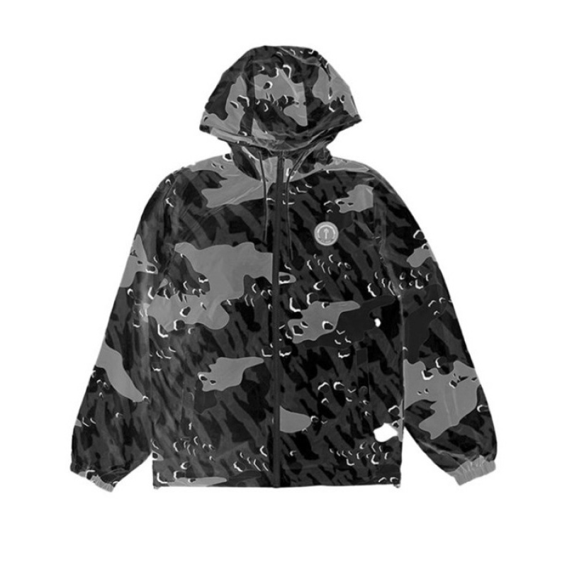 Trapstar Decoded Camo Windbreaker Oberbekleidung Herren Schwarz Camouflage Österreich | KY85-228