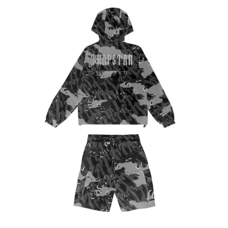 Trapstar Decoded Camo Windbreaker Oberbekleidung Herren Schwarz Camouflage Österreich | KY85-228