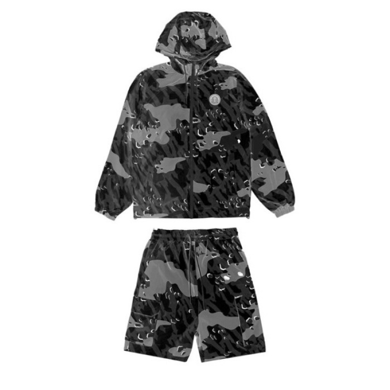 Trapstar Decoded Camo Windbreaker Oberbekleidung Herren Schwarz Camouflage Österreich | KY85-228