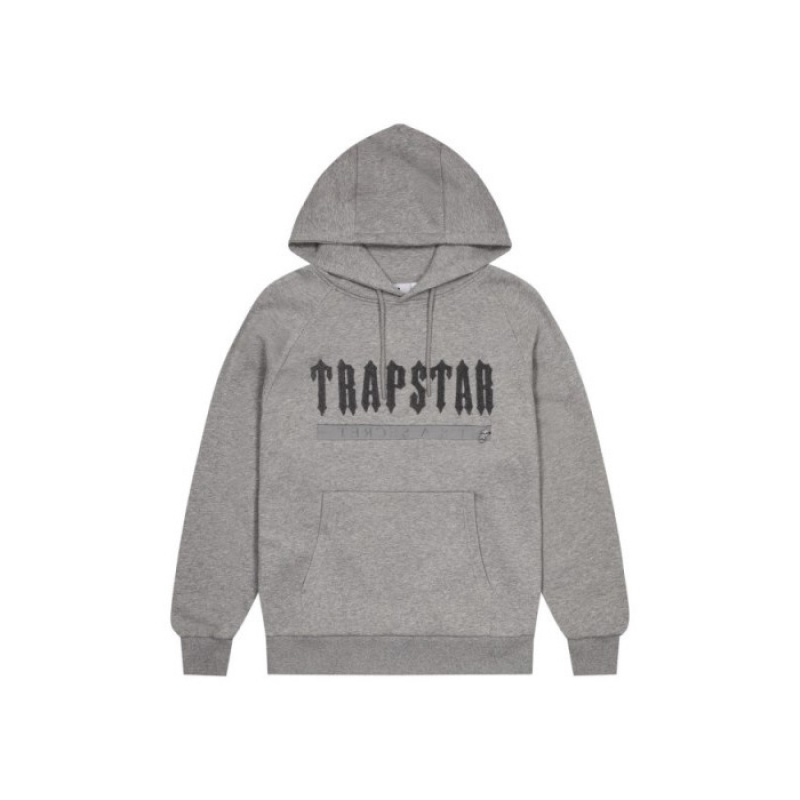 Trapstar Decoded Chenille 2.0 Hoodie Trainingsanzug Herren Grau Österreich | GD21-497