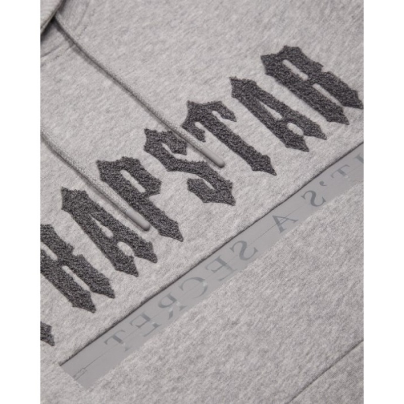 Trapstar Decoded Chenille 2.0 Hoodie Trainingsanzug Herren Grau Österreich | GD21-497