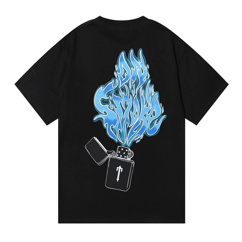 Trapstar Flame Printing T-shirts Herren Schwarz Österreich | TW47-700