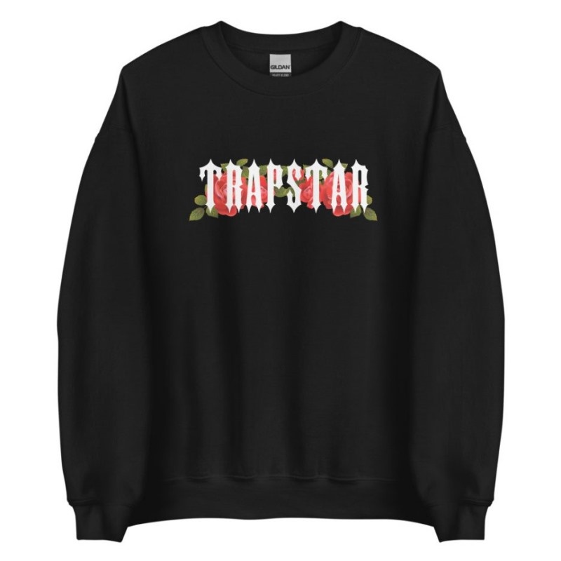 Trapstar Flowers Sweatshirts Herren Schwarz Österreich | JD05-329