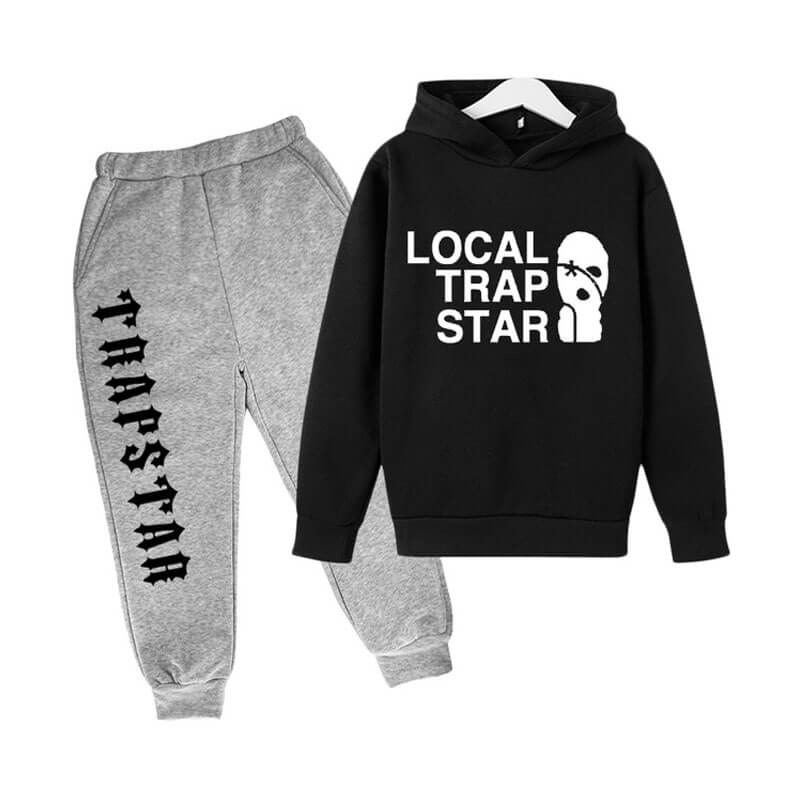 Trapstar Funny Face Smile Trainingsanzug Herren Schwarz Österreich | HS10-739