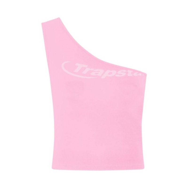 Trapstar Hyperdrive One Shoulder Oberteil Damen Rosa Österreich | OL08-824