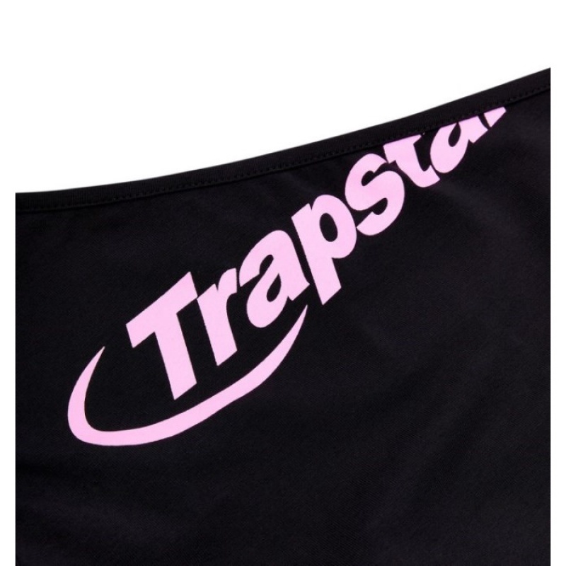 Trapstar Hyperdrive One Shoulder Vest Oberteil Damen Schwarz Rosa Österreich | KS95-720