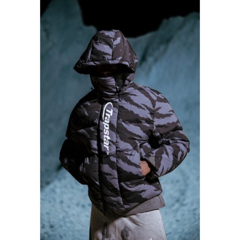 Trapstar Hyperdrive Technical Puffer Oberbekleidung Herren Grau Camouflage Österreich | BE30-437