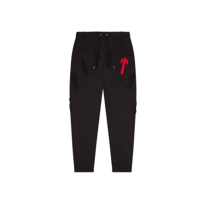 Trapstar Irongate Arch Chenille 2.0 Trainingsanzug Herren Schwarz Rot Österreich | TS47-398