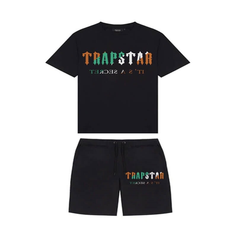 Trapstar Irongate Arch Chenille Set Kurze Hose Herren Schwarz Österreich | AG14-312