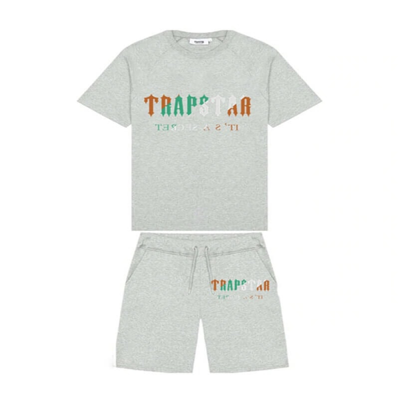 Trapstar Irongate Arch Chenille Set Kurze Hose Herren Grau Österreich | BC39-591