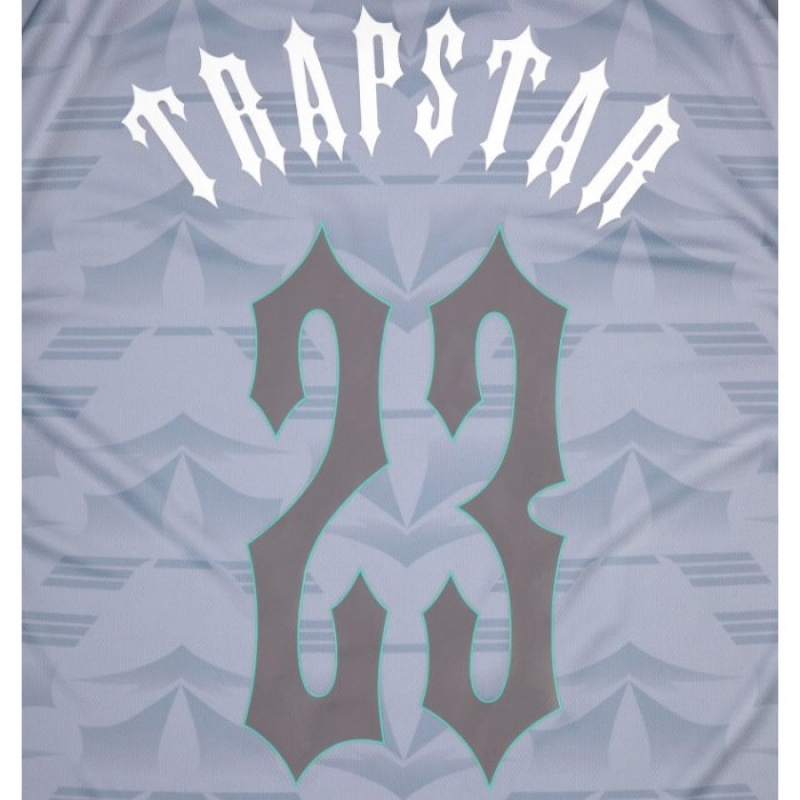 Trapstar Irongate Football Jersey T-shirts Herren Grau Blau Österreich | LQ01-700