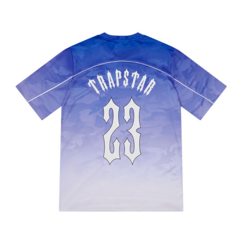 Trapstar Irongate Football Jersey T-shirts Herren Blau Österreich | ZQ68-868