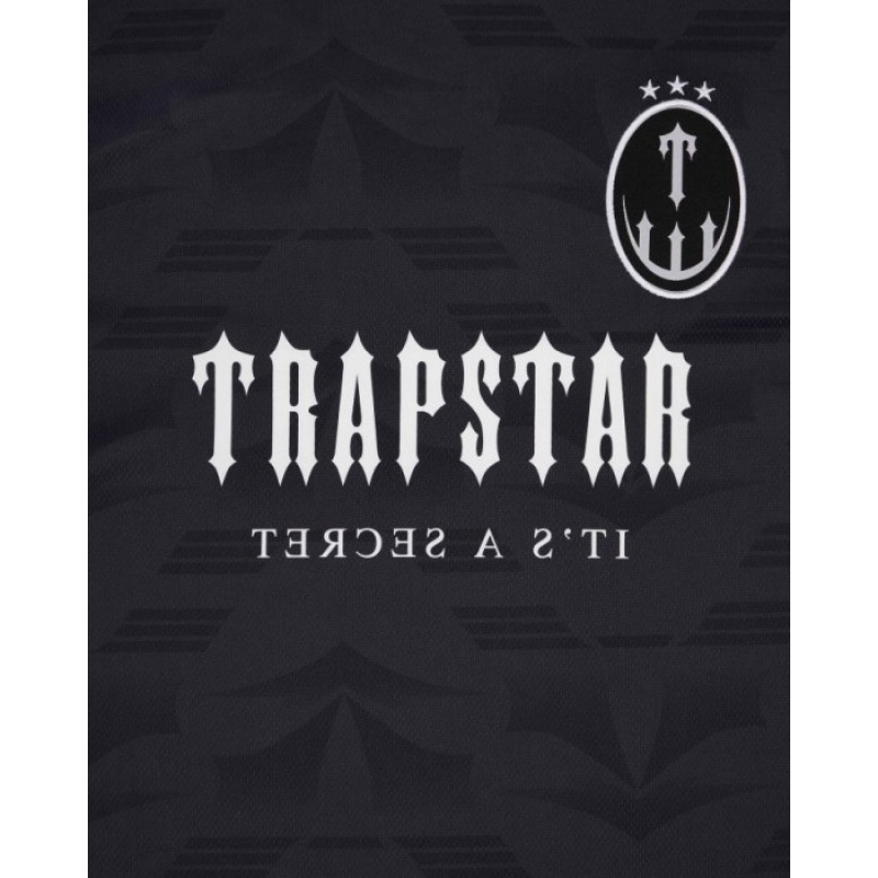 Trapstar Irongate Football Jersey T-shirts Herren Schwarz Rot Österreich | EB26-302