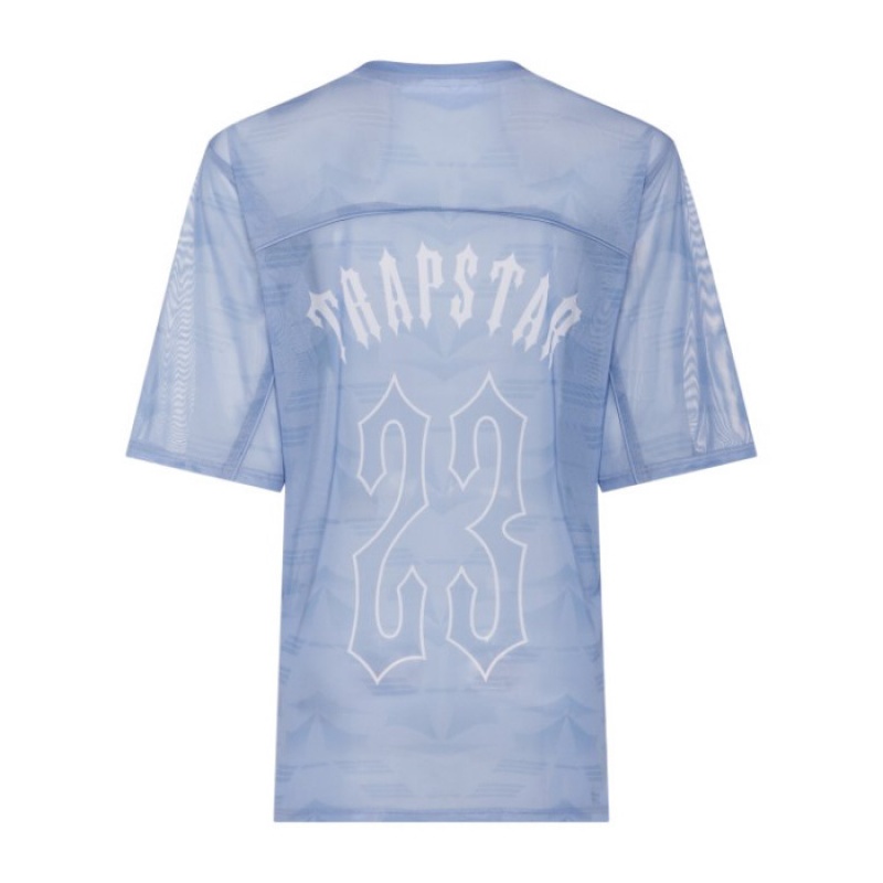 Trapstar Irongate Mesh Football Jersey Oberteil Damen Blau Österreich | WH17-827