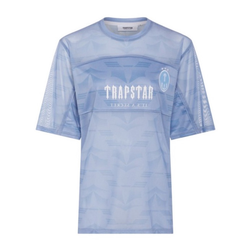 Trapstar Irongate Mesh Football Jersey Oberteil Damen Blau Österreich | WH17-827