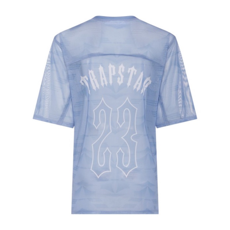 Trapstar Irongate Mesh Football Jersey T-shirts Herren Blau Österreich | ZA55-047