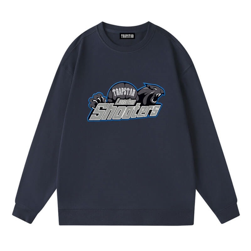 Trapstar London Its Shooters Logo Sweatshirts Herren NavyBlue Österreich | PU52-504