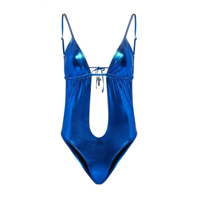 Trapstar Metallic Cutout One Piece Badeanzüge Damen Blau Österreich | KC00-113