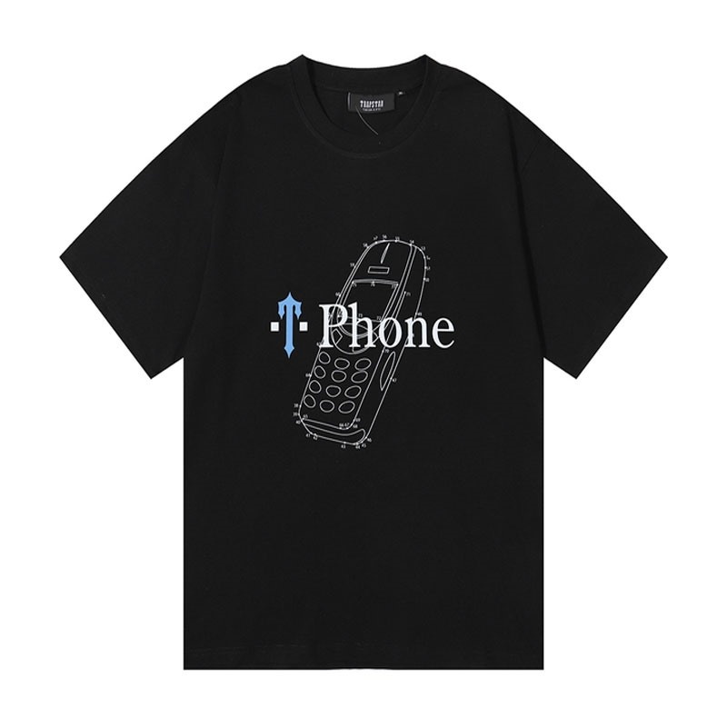 Trapstar Paint Splatter Phone T-shirts Herren Schwarz Österreich | GQ55-149