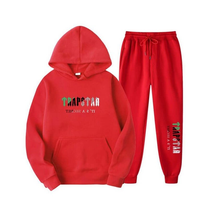 Trapstar Printed Autumn Winter Warm Sportswear Trainingsanzug Herren Rot Österreich | JK64-425