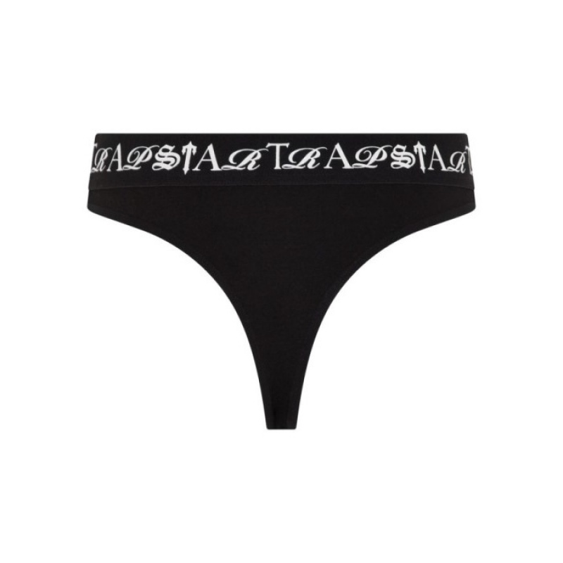 Trapstar Script Tanga Kurze Hose Damen Schwarz Weiß Österreich | KK20-188