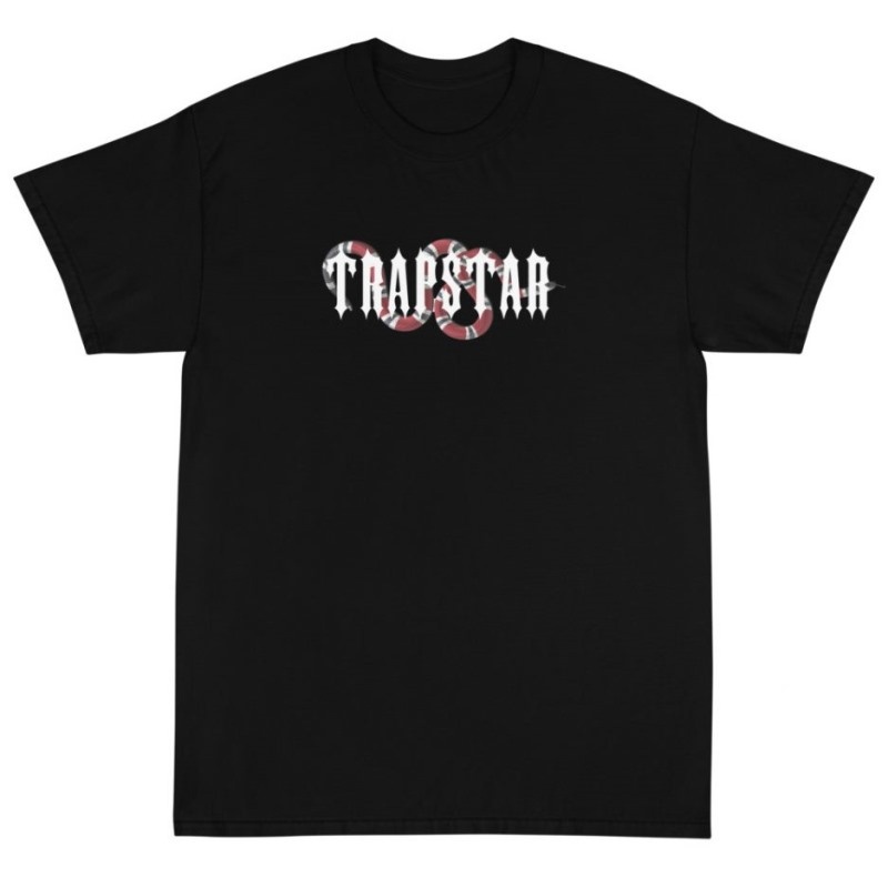 Trapstar Snake T-shirts Herren Schlangenoptik Schwarz Österreich | HF03-255