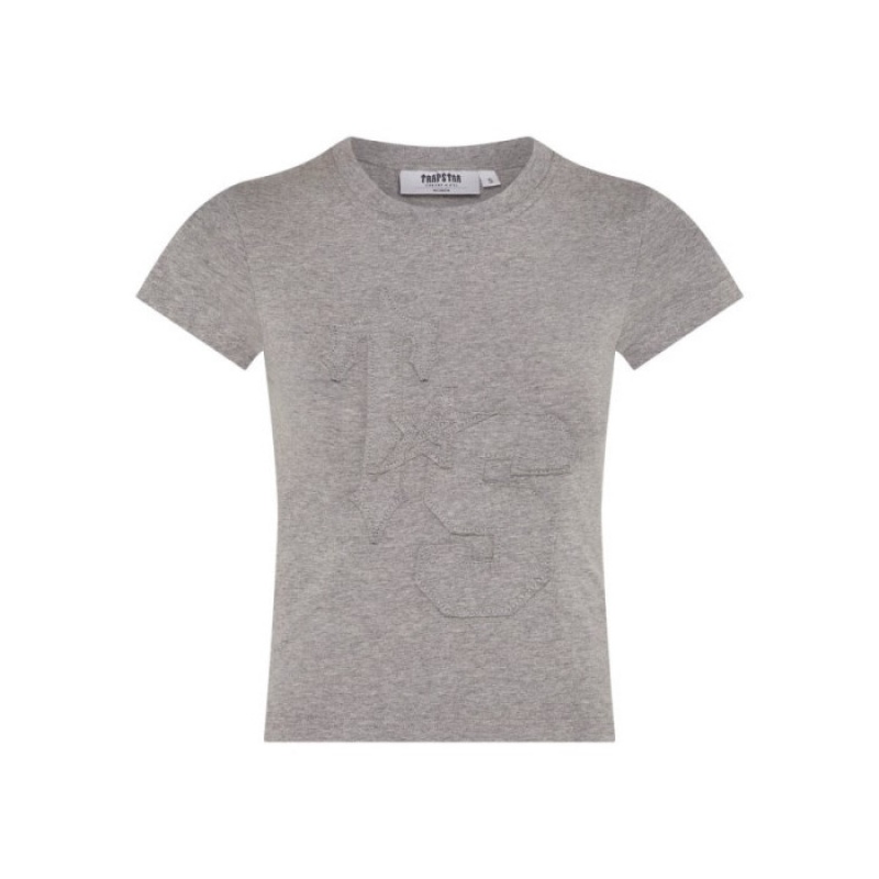 Trapstar TS-Star Applique Baby Tee T-shirts Herren Grau Österreich | KW46-205