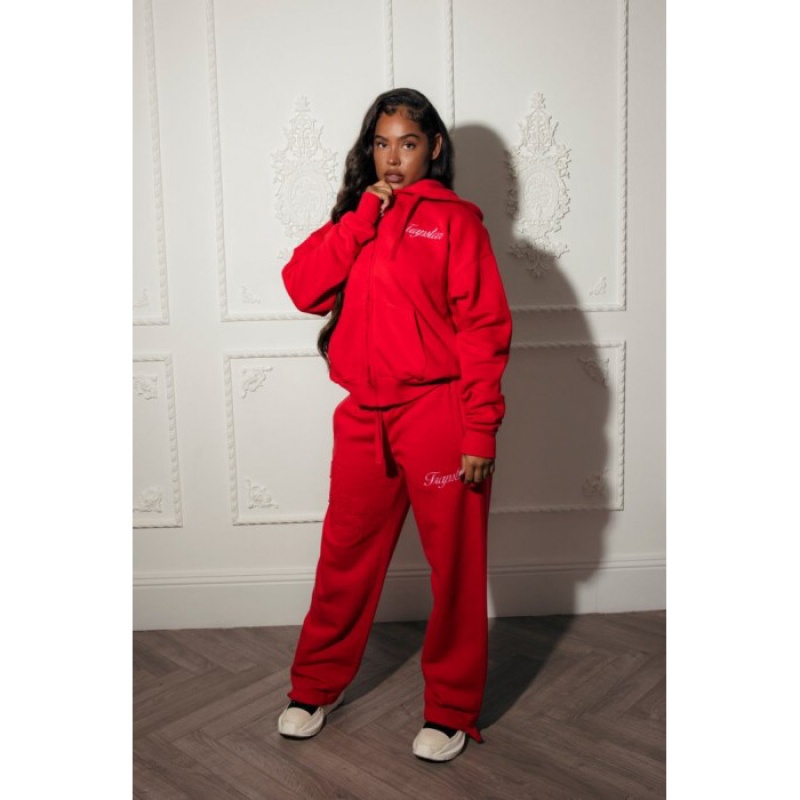 Trapstar TS-Star Zip Up Track Oberteil Damen Rot Österreich | QW91-360