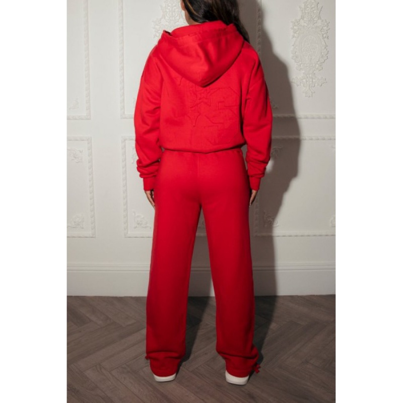 Trapstar TS-Star Zip Up Track Oberteil Damen Rot Österreich | QW91-360