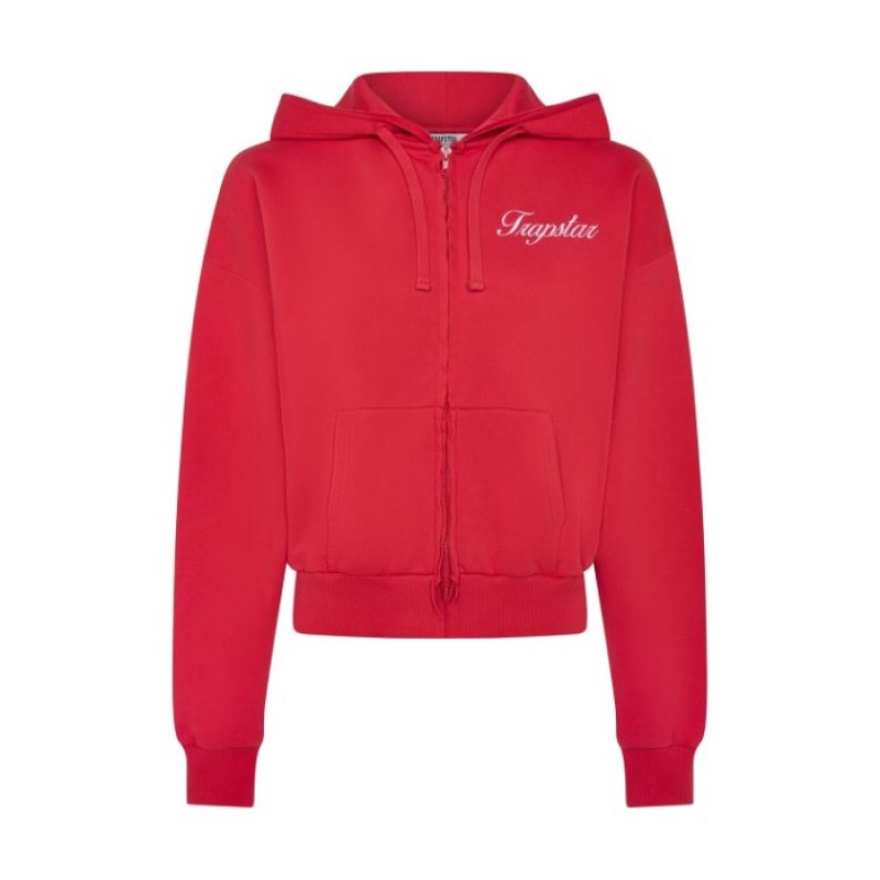 Trapstar TS-Star Zip Up Track Oberteil Damen Rot Österreich | QW91-360