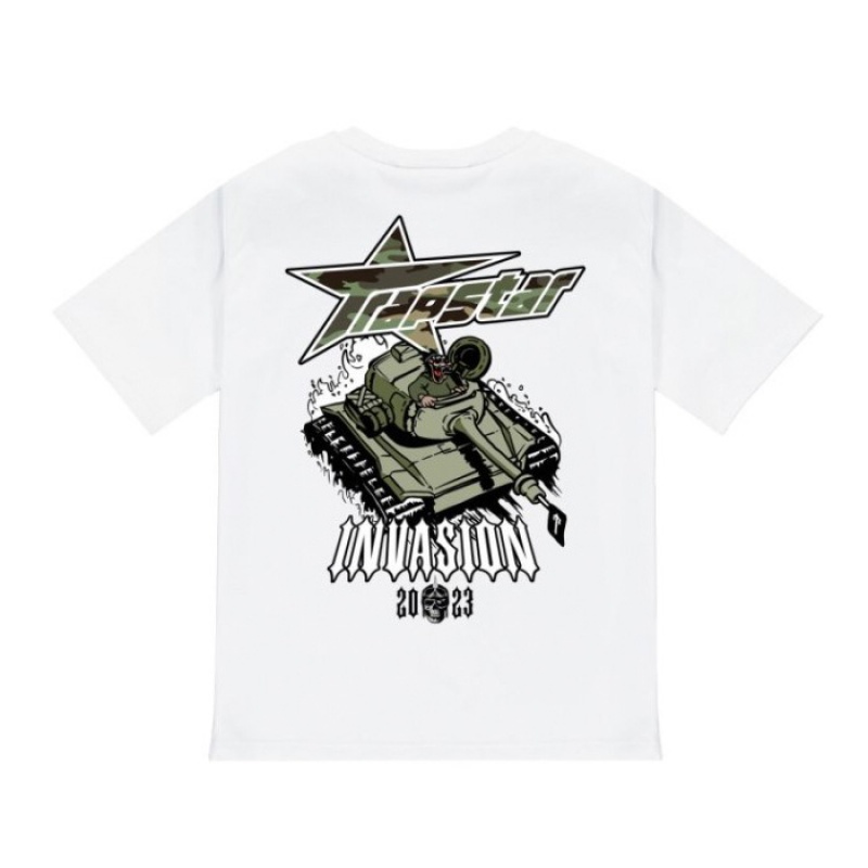 Trapstar Trap Invasion Tee T-shirts Herren Weiß Österreich | PR00-520