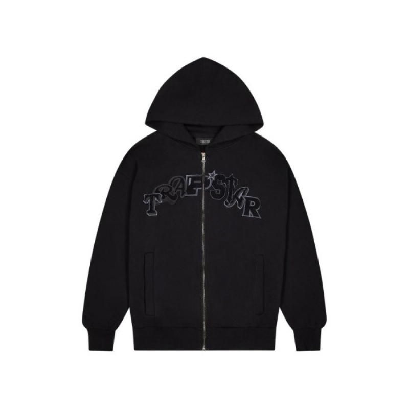 Trapstar Wildcard Chenille Zip Hoodie Herren Schwarz Österreich | SF22-680