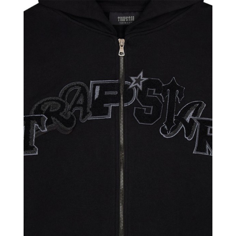 Trapstar Wildcard Chenille Zip Hoodie Trainingsanzug Herren Schwarz Österreich | AV77-481